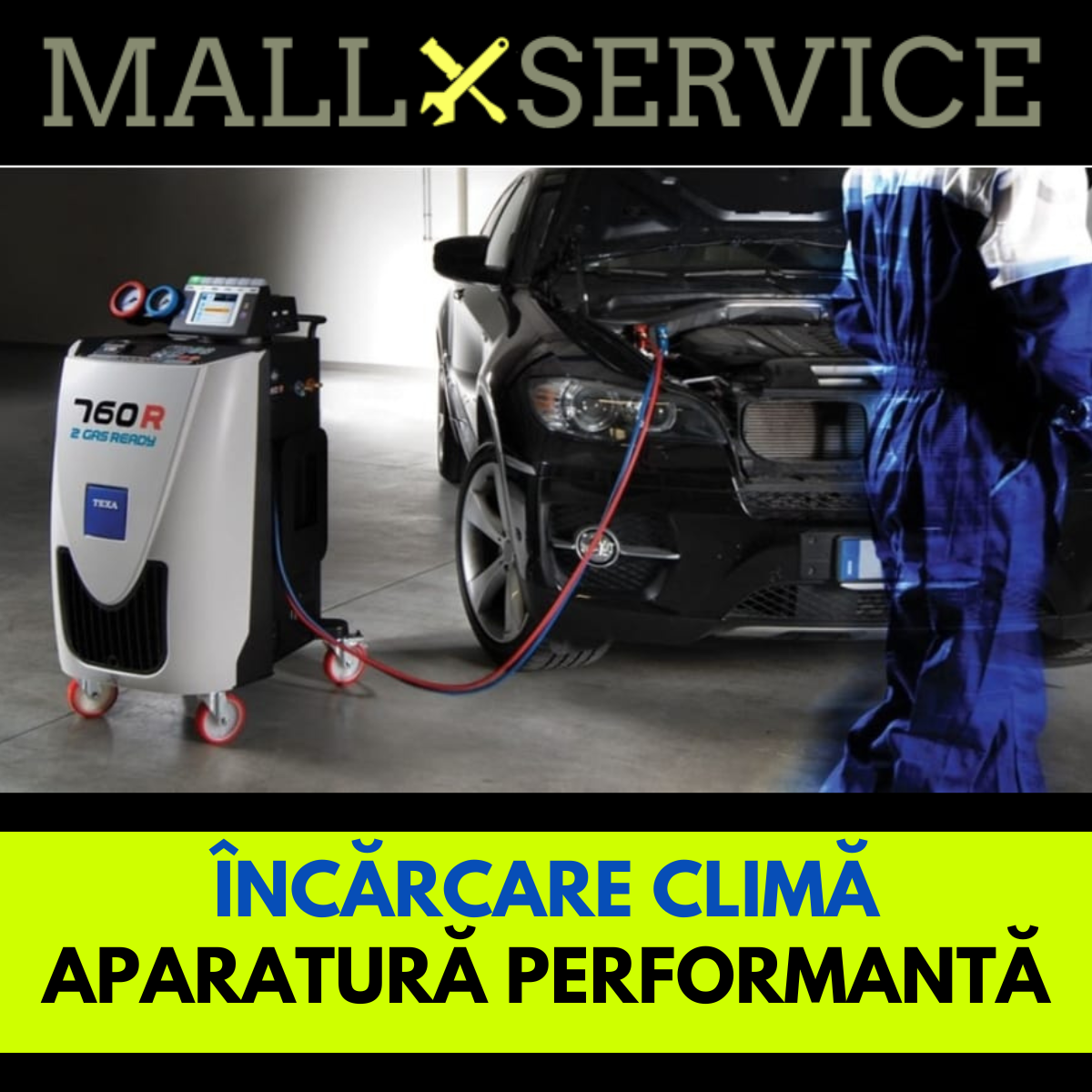 Încărcare climă auto cu aparatură performantă la Mall Dorobanților, Calea Dorobanților 18-20, Cluj-Napoca