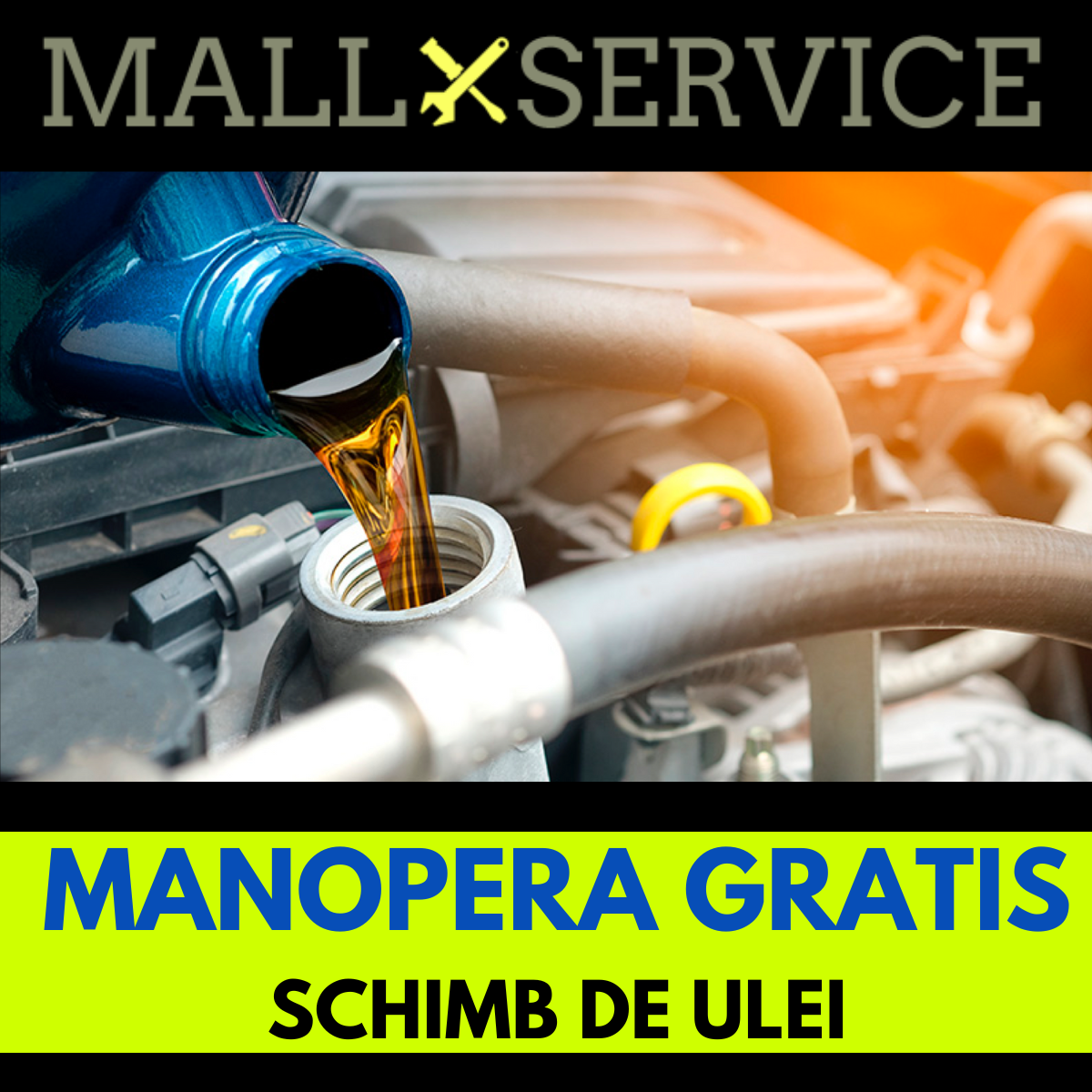 Schimb de ulei cu manopera gratuită la Mall Dorobanților Auto Service, Cluj-Napoca